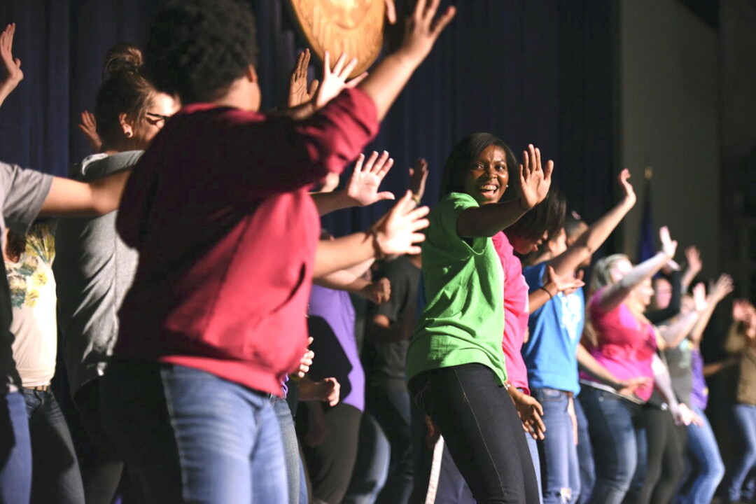 SOME ‘RANDOM’ CHOREOGRAPHY. Members of the Selma, Ala.-based Random Acts of Theatre Co. performed at UW-Eau Claire last spring. The youths will spend a week in Eau Claire this month as part of a new exchange program between Eau Claire and Selma.