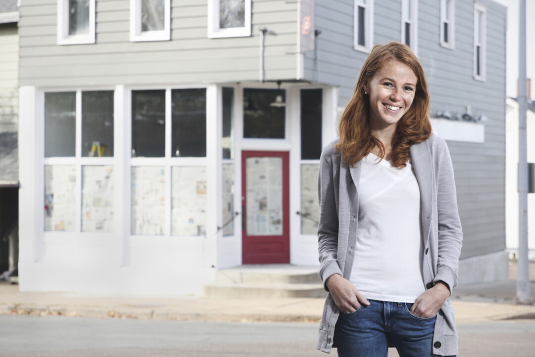 STANDING OUT. Becca Cooke will open Red’s Mercantile, a home goods store, at 224 N. Dewey St., on Nov. 6.