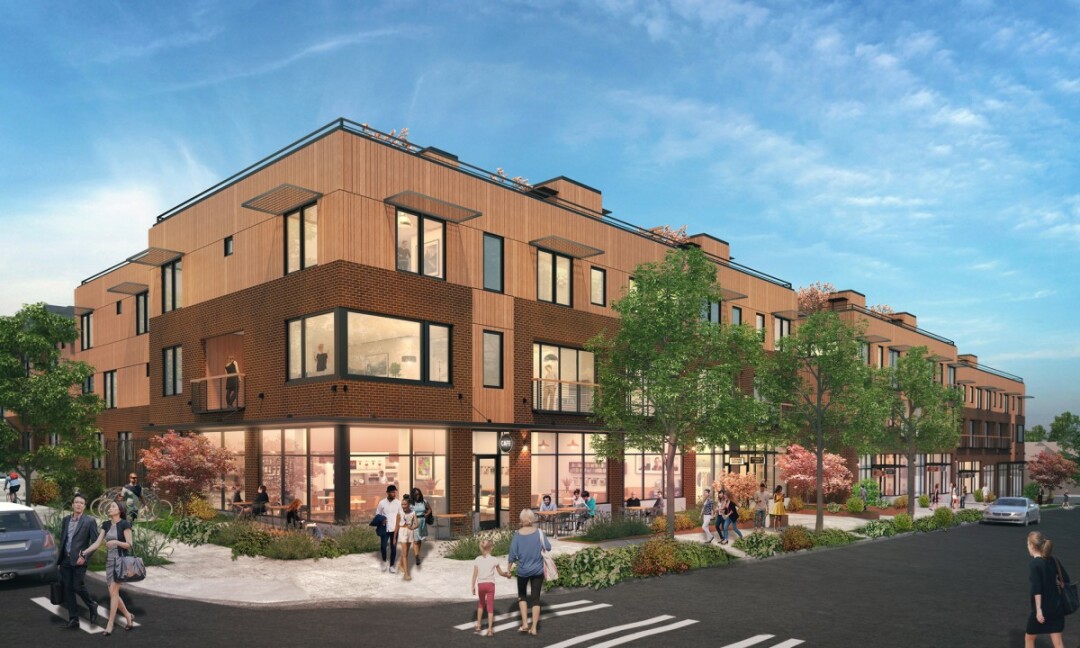 LOOKING AT THE FUTURE? Developer Geoff Moeding points to live-work developments, like this proposed one in Seattle, as models for what he wants to build in Eau Claire.