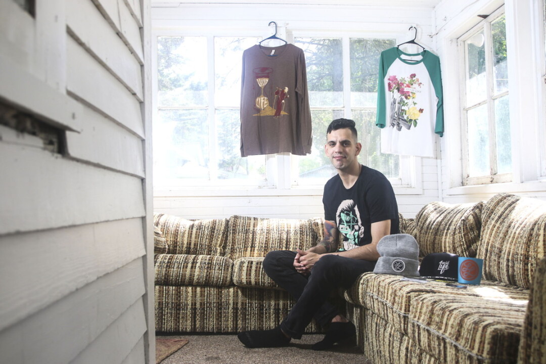 HE’S NO COUCH POTATO. Michael Johnson is realizing his potential with Lucid Life Apparel, his local clothing company.