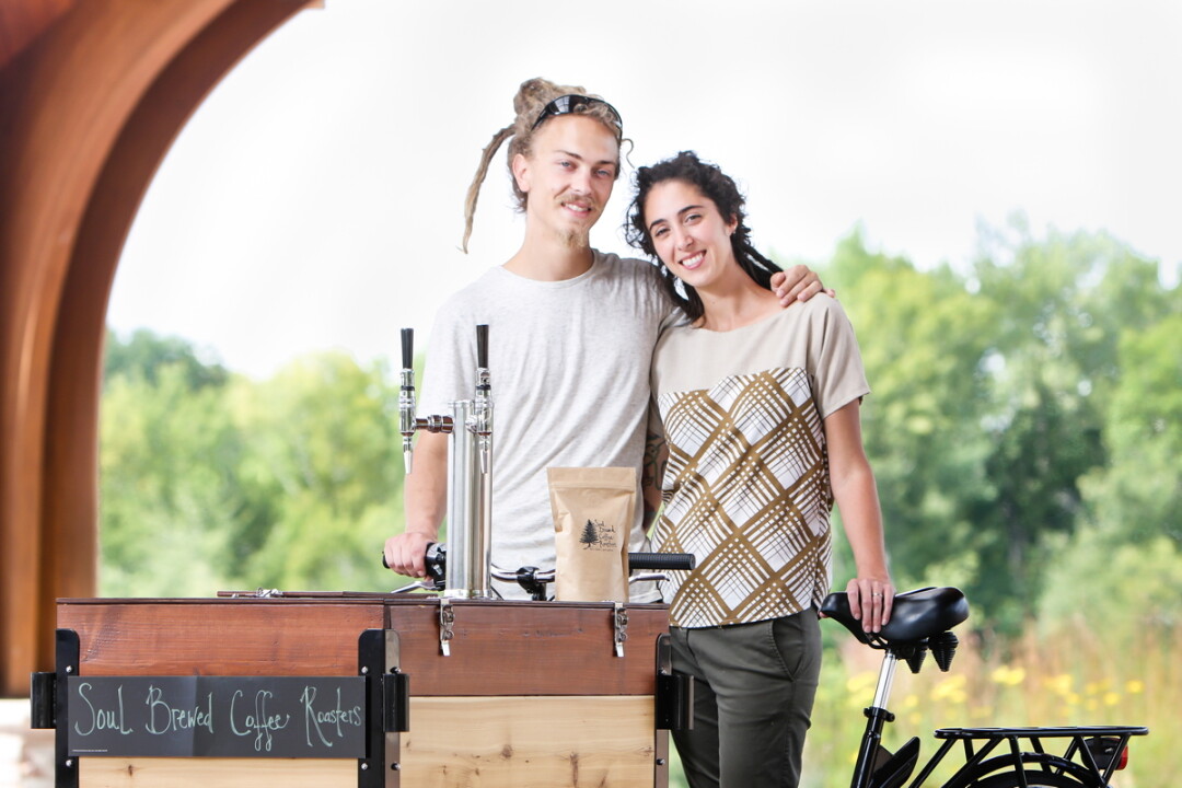 Troy and Elaina Hoyt of Soul Brewed Coffee Roasters and “The Trike” – their mobile nitro/cold brew coffee tap.