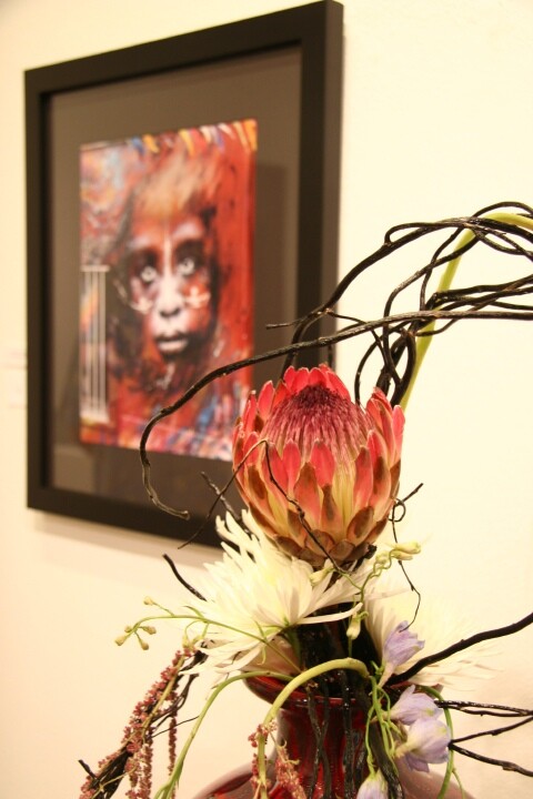 Artwork and flowers from the 2014 event.