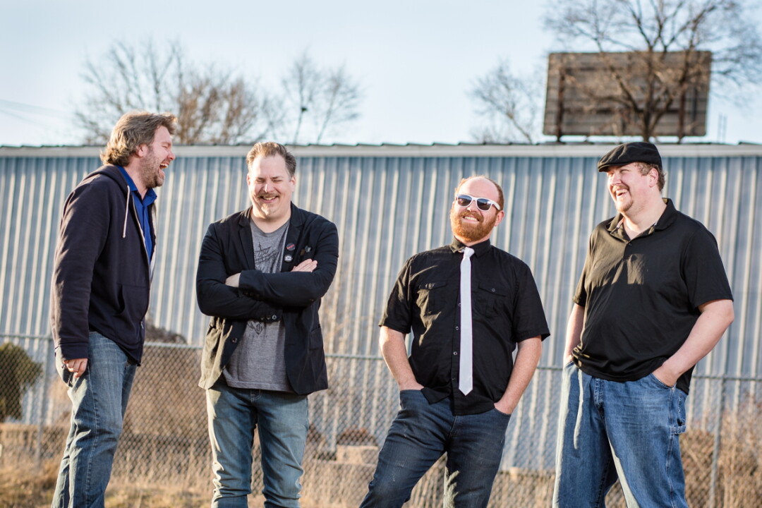 FMDown is (left to right) Joe Gunderson (drums), Greg Kernkamp (bass, vocals), Will Wall (vocals, guitar), and Andrew Liss (vocals, keyboard). The band’s new EP, Select All Delete, is set to release April 7.