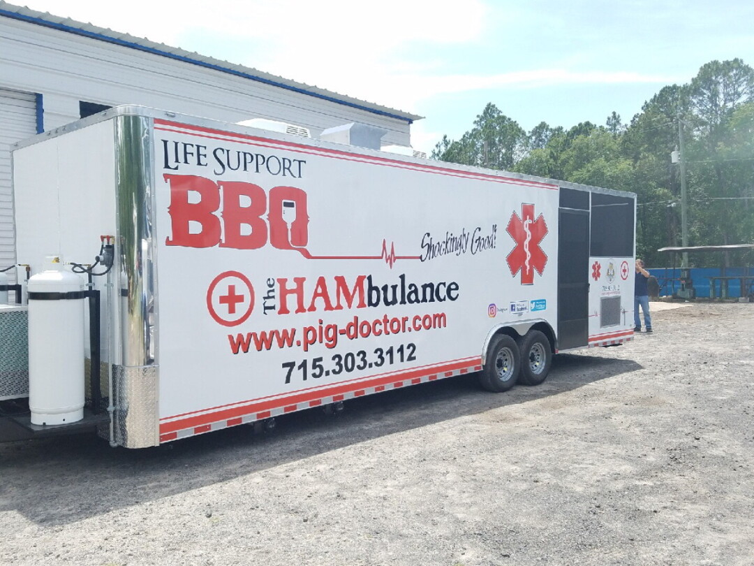 MEET THE MEAT MAKER. Ryan Jean-Baptiste (above), his wife Laurie, and his sister Mona started Life Support BBQ and its trailer component “The Hambulance.” The names are inspired by Ryan’s job as a radiologist.