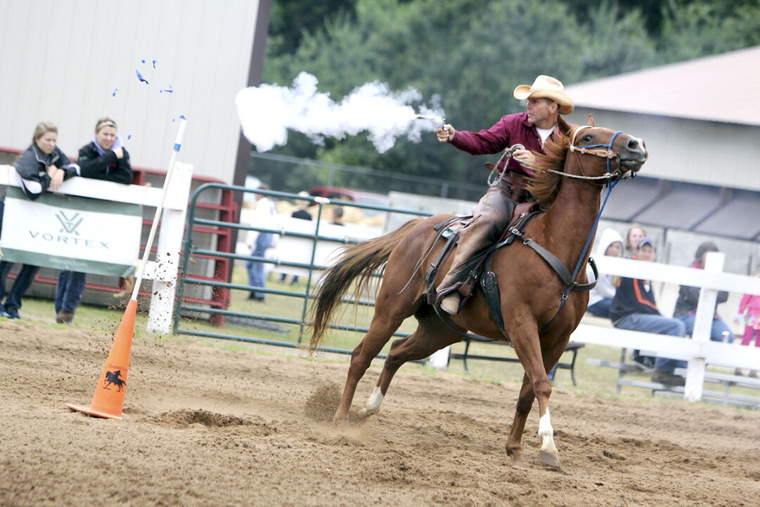 The Eau Claire County Fair’s mounted shooting show
