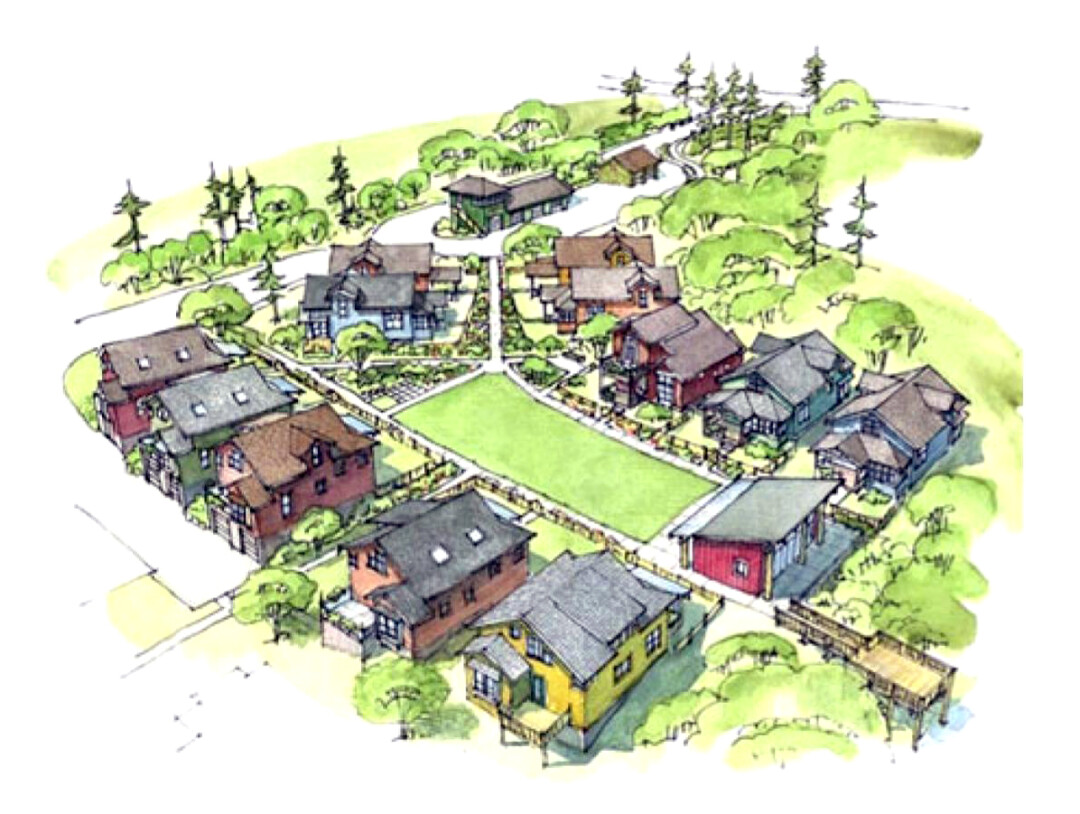 KNOW YOUR NEIGHBORS. This drawing shows what a so-called “pocket neighborhood” in Eau Claire’s Cannery District could look like.