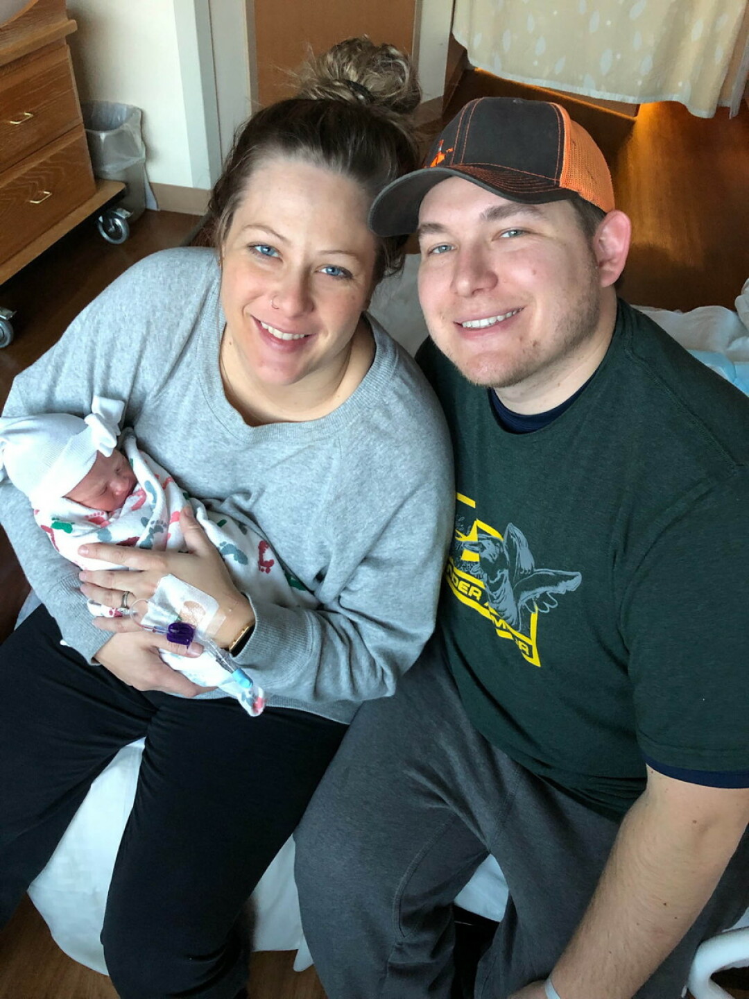 Penelope Brinkman, the first baby of 2019  born at Mayo Clinic Health System in Eau Claire.