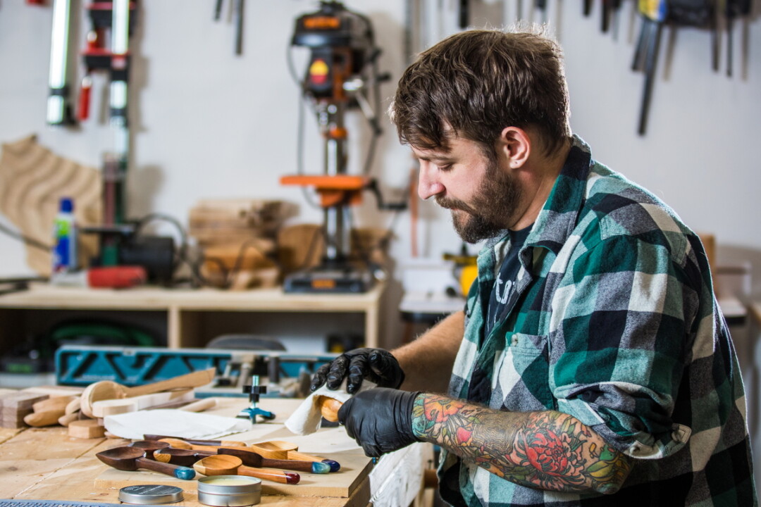 WOOD YOU LIKE A PEEK BEHIND THE SCENES? Nick Endle got into wood working to use his hands and the spend more time with his father. Over the past five years, his hobby has evolved into a business. 