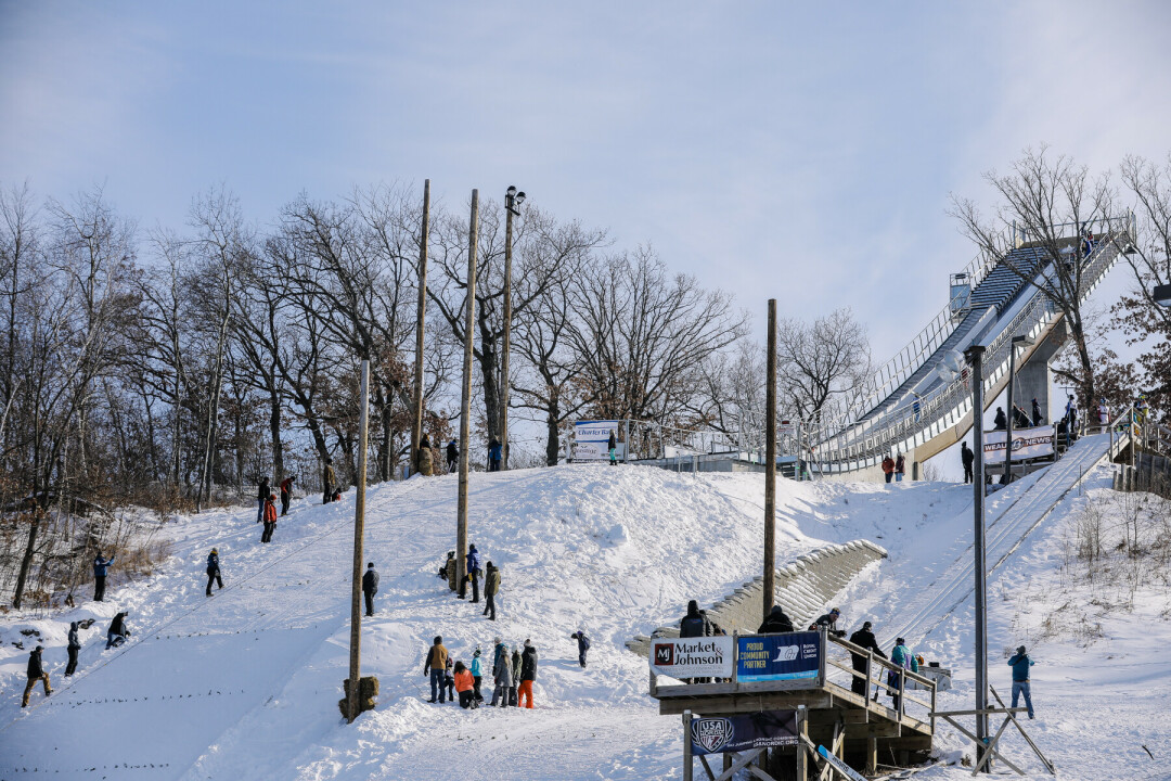 The new 55-meter ski jump on Mount Washington in Eau Claire was used during the 89th Annual Flying Eagles Invitational on Feb. 20, 2021.
