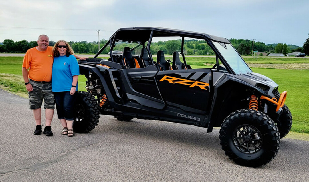 Airtec customers with their new, just-released 2024 Polaris RZR Xp4 1000. (Photo via Facebook)