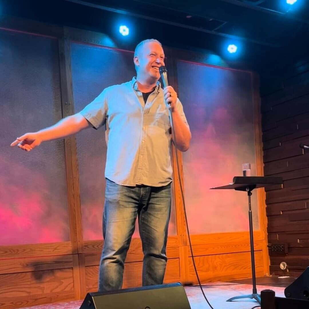 DIAL IN ON DALLMAN. Wayne Dallman, local father and comedy enthusiast, will be headlining a comedy show for the first time on Aug. 5. (Submitted photo) 