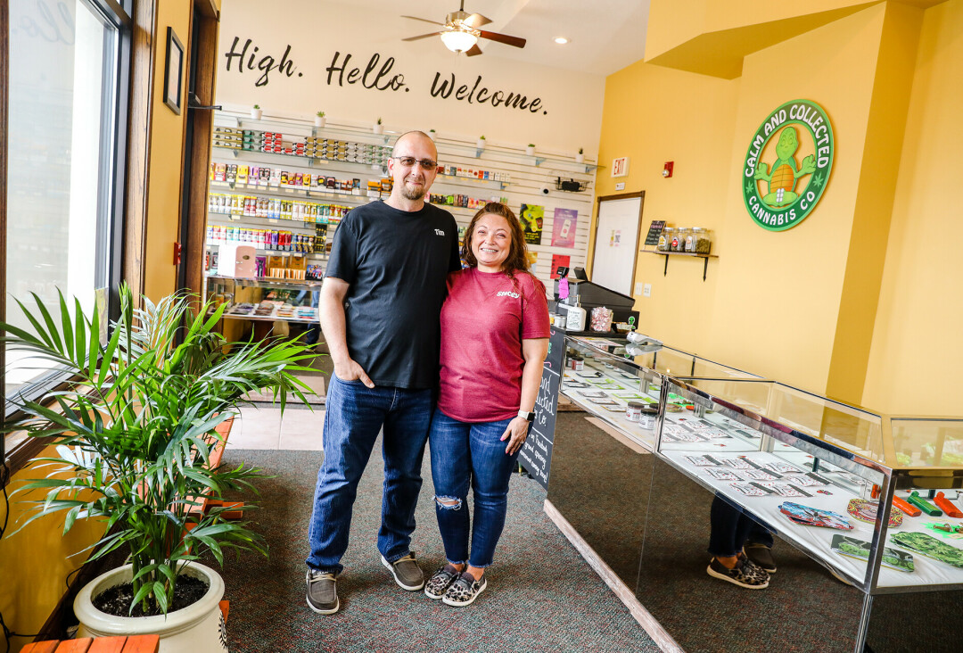 KEEPIN' CALM. Locals Stacey Gabriel and Tim Wolfe recently opened one of few CBD and smoke shops in Chippewa Falls, called Calm & Collected.