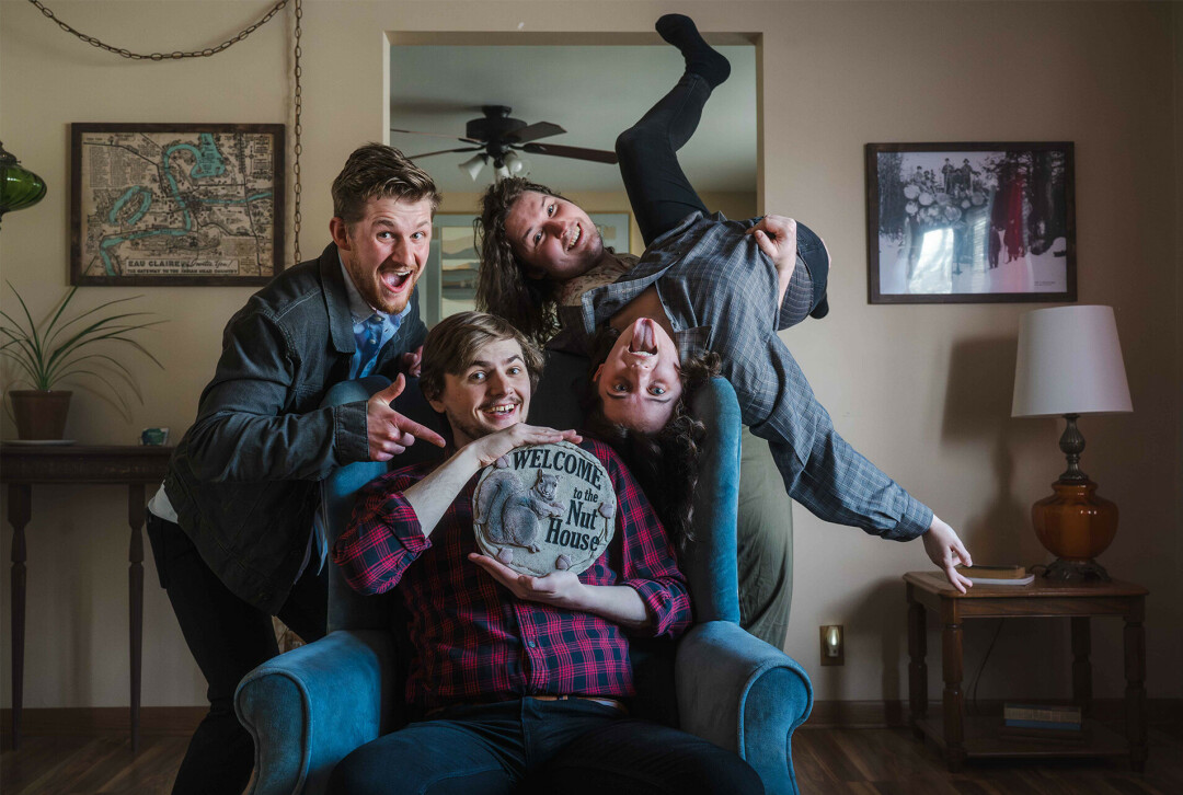 THE GANG'S ALL HERE. New Neighbor Film Production Company has finally launched from a foursome of Eau Claire natives who have been creating film projects for years. (Submitted photos)