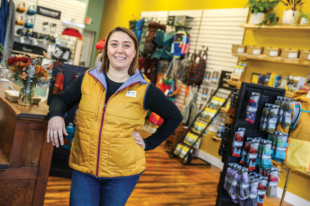 WELCOME TO THE EAU CLAIRE OUTDOORS. UW-Eau Claire alum Kate Felton recently celebrated the grand opening of Eau Claire Outdoors, her new business on Barstow Street.