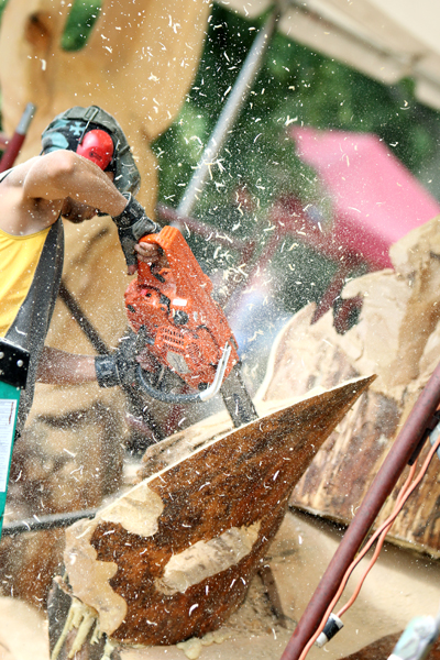 LOOK WHAT THEY SAW. The US Open Chainsaw Sculpture Championship took place Aug. 8-11 at Carson Park, pitting artists in a competition that combined art and power tools.