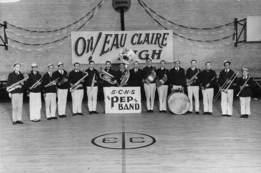 - 16 member Eau Claire High School Pep Band Publication date: 1919/1929 -