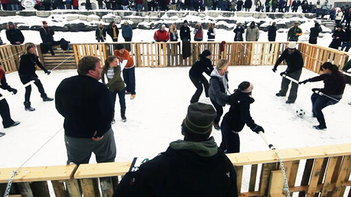 Human Foosball at the Fish Creek Winter Festival. PhotoL Travel Wisconsin