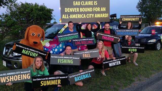 Eau Claire's All-America City delegation before leaving for Denver earlier this week.