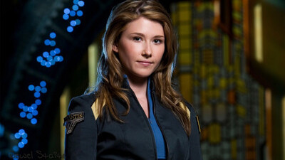 Space actress Jewel Staite.
