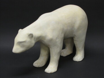 The Chippewa Valley Museum restored this plaster bear donated by the the Uniroyal-Goodrich Tire Company in 1992.