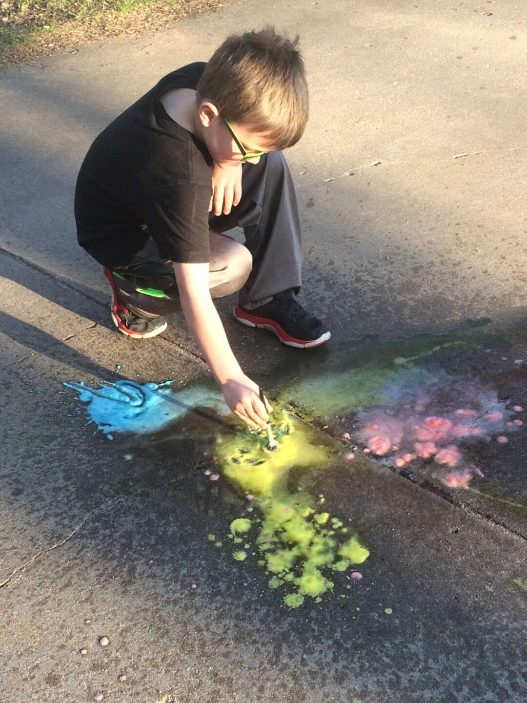 While exploding chalk bags are always cool, playing in the  aftermath is pretty awesome, too.