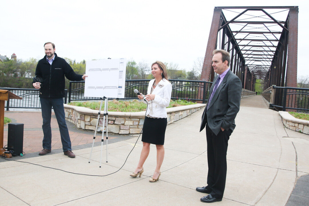 Plans were announced at a blustery press gathering April 26.