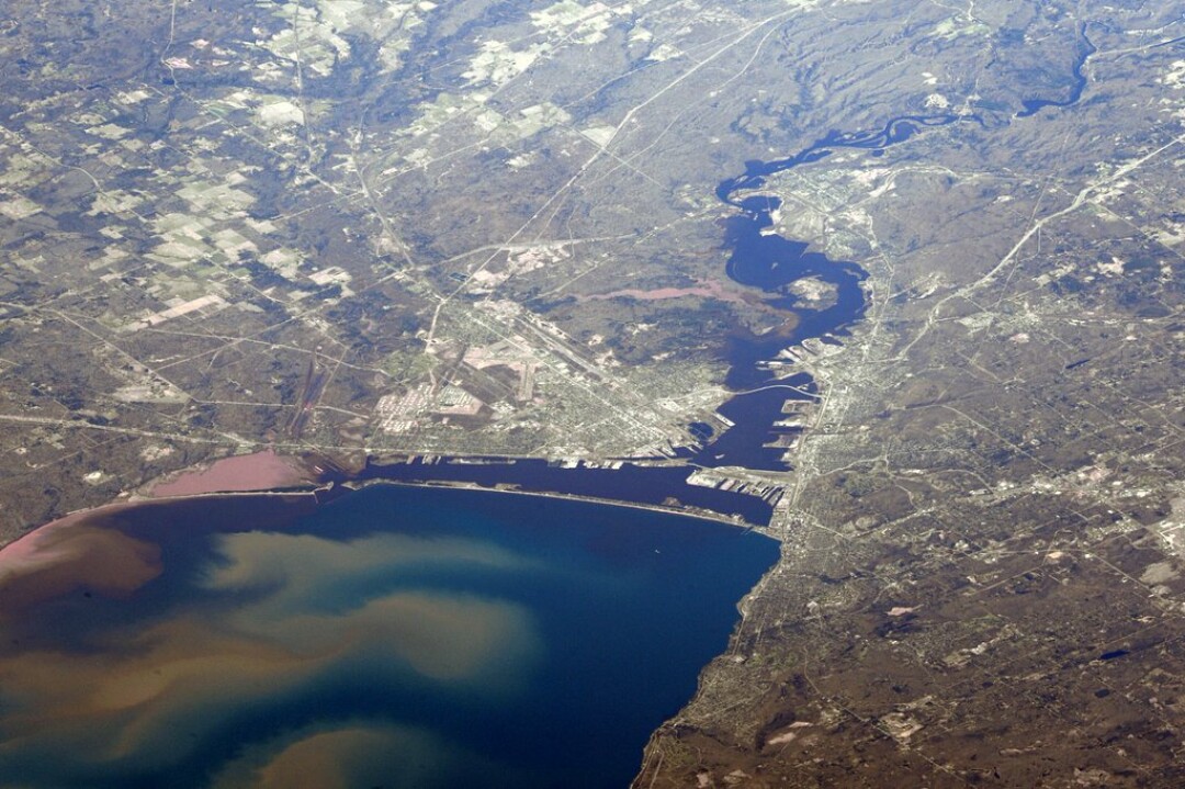 Williams took this picture, showing the Duluth/Superior area FROM SPACE.