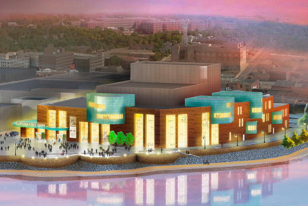 In February, planners of the Confluence Project unveiled this new rendering of the proposed arts center, created by Holzman Moss Bottino Architecture and Strang Architects. Click for a closer look!