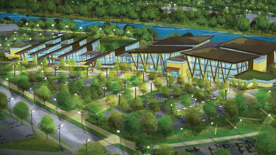 An artist's conception of the proposed Sonnentag Event and Recreation Complex, which could be part of an effort to built a city convention center (or not).