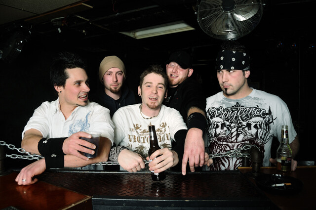  THE AGREEABLE CHAPS OF SILENIZE. Left to right: Nate Carey (guitar/vocals), Casey Farris (guitar), Chase Lingen (vocals), Greg Brown (drums), Seth Renz (bass).