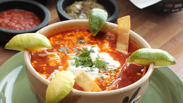 Gina Gonzalez – owner of Eau Claire’s Tacos Juanitas – singled out the Sopa Azteca (Chicken Tortilla Soup) as her favorite item from her own menu. 