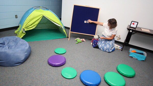 Due to a grant, the Chippewa Falls Public Library (above) and other local libraries are able to offer storytimes with sensory input opportunities for kids on the autism spectrum. 