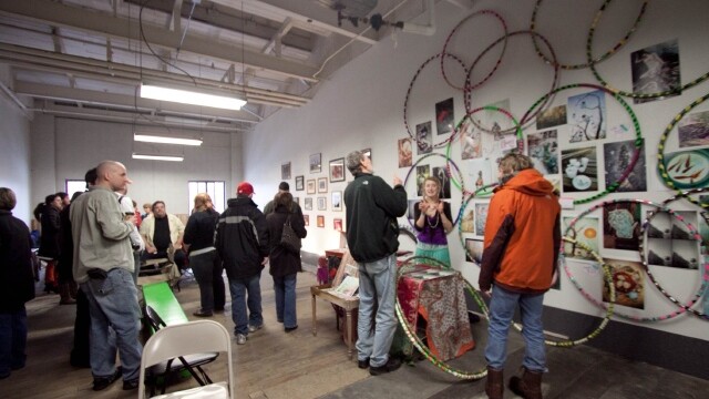 Patrons peruse a plethora of products at a prior Banbury Art Crawl.
