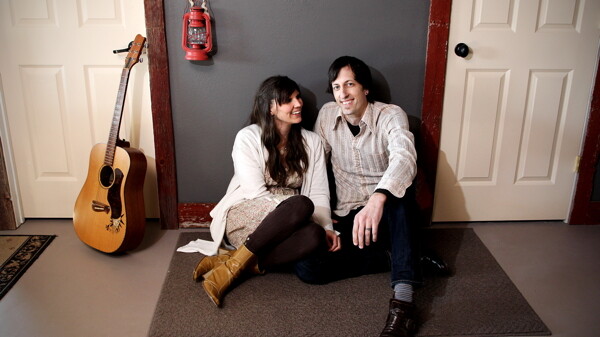 ALL WE NEED’S A GUITAR, OUR LOVE AND A LANTERN. Matt and Suzie Kendziera of honeytree.