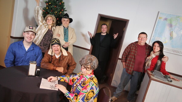 AIN’T NO CHRISTMAS LIKE A FANNY HILL CHRISTMAS. Don Hodgins, second from right, stars as Rudy in A Carol of a Christmas, showing at Fanny Hill Dinner Theatre.