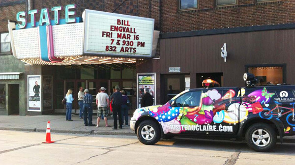 ARTS AND TOURISM COLLIDE ... ALMOST. Local tourism agency Visit Eau Claire wants to base the Fun Patrol and the rest of its operations in the Confluence Project, the proposed successor to the State Theatre.
