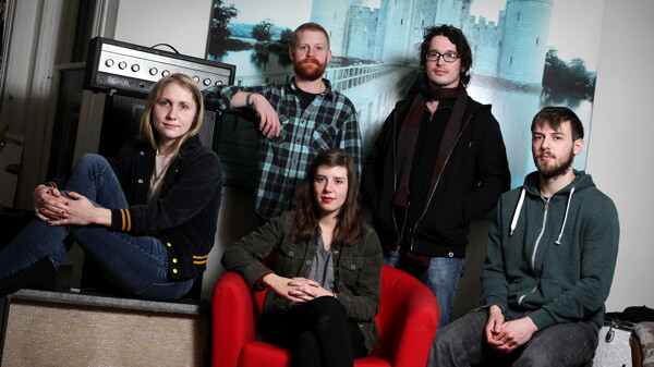 Adelyn Rose is multi-instrumentalist Hannah Hebl, drummer Dave Power, vocalist/guitarist Addie Strei, guitarist/engineer Jaime Hansen, and bassist Leo Strei.