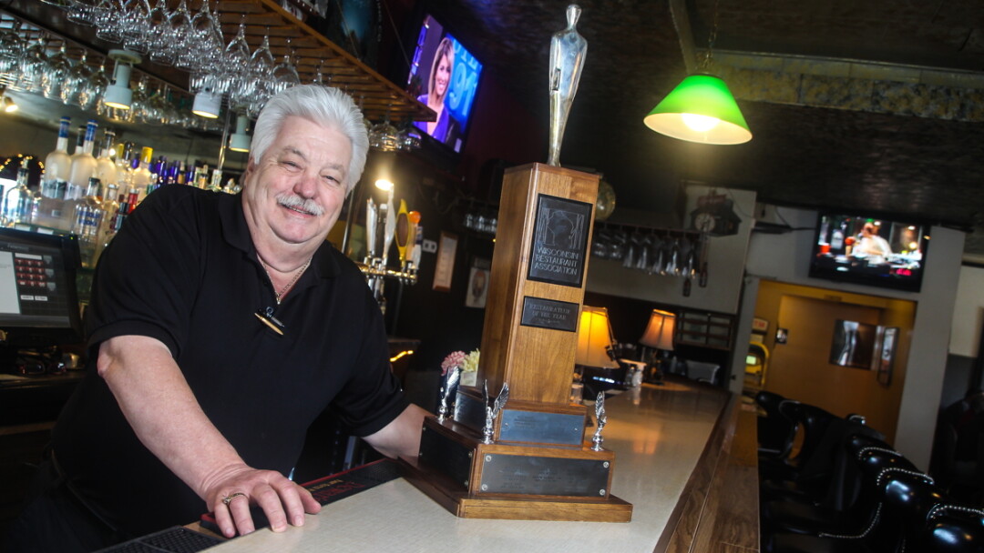 BELLY UP TO THE ACCOLADE BAR. Lynn McDonough, owner of Connell’s Supper Club and Connell’s Club 12 (shown here), took home this year’s prestigious trophy as Wisconsin’s Restaurateur of the Year.