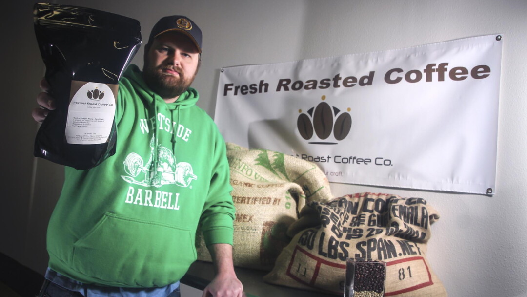 IN YOUR FACE COFFEE. Matt Schwahn, owner of Honest Roast Coffee Co., housed in Banbury Place, is on a mission to bring quality Joe he roasts himself to the Chippewa Valley because life’s too short for bad coffee.