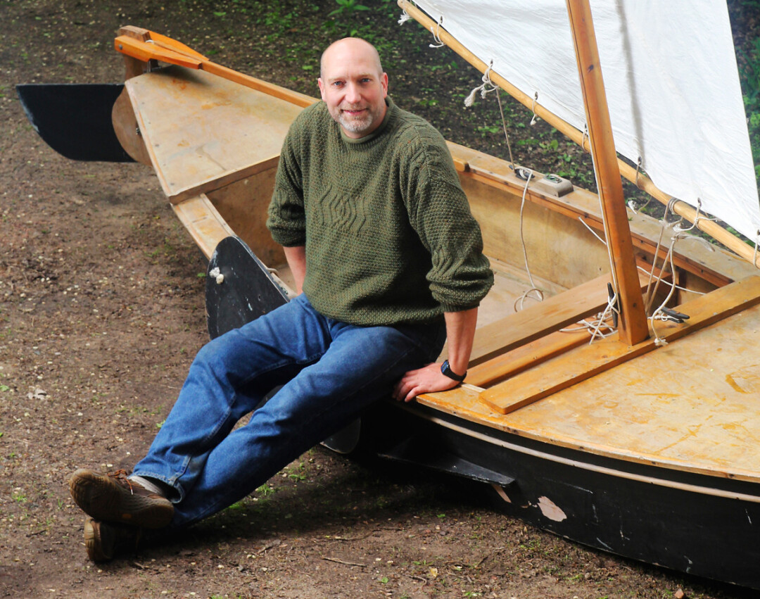 Local writer Tom Pamperin’s first book is called Jagular Goes Everywhere: (Mis)adventures in a $300 Dollar Sailboat.