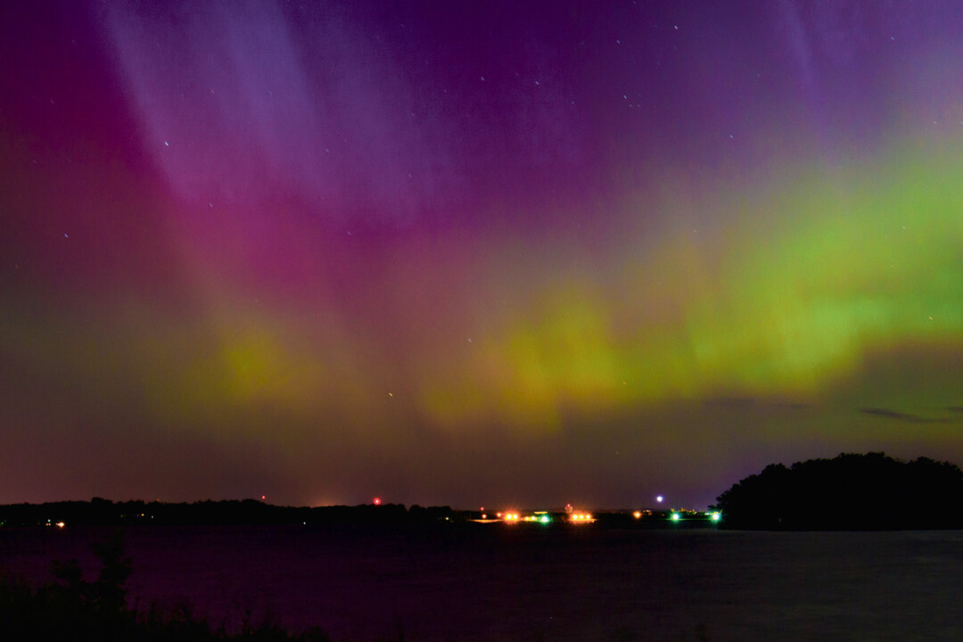 The northern lights – a.k.a. the aurora borealis – were visible over Lake Wissota late one June night.
