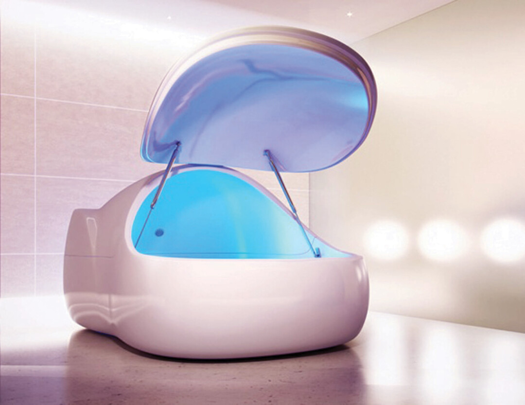 FLOATING INTO THE FUTURE. The Honey Pot will have a sensory deprivation flotation tank similar to this one.