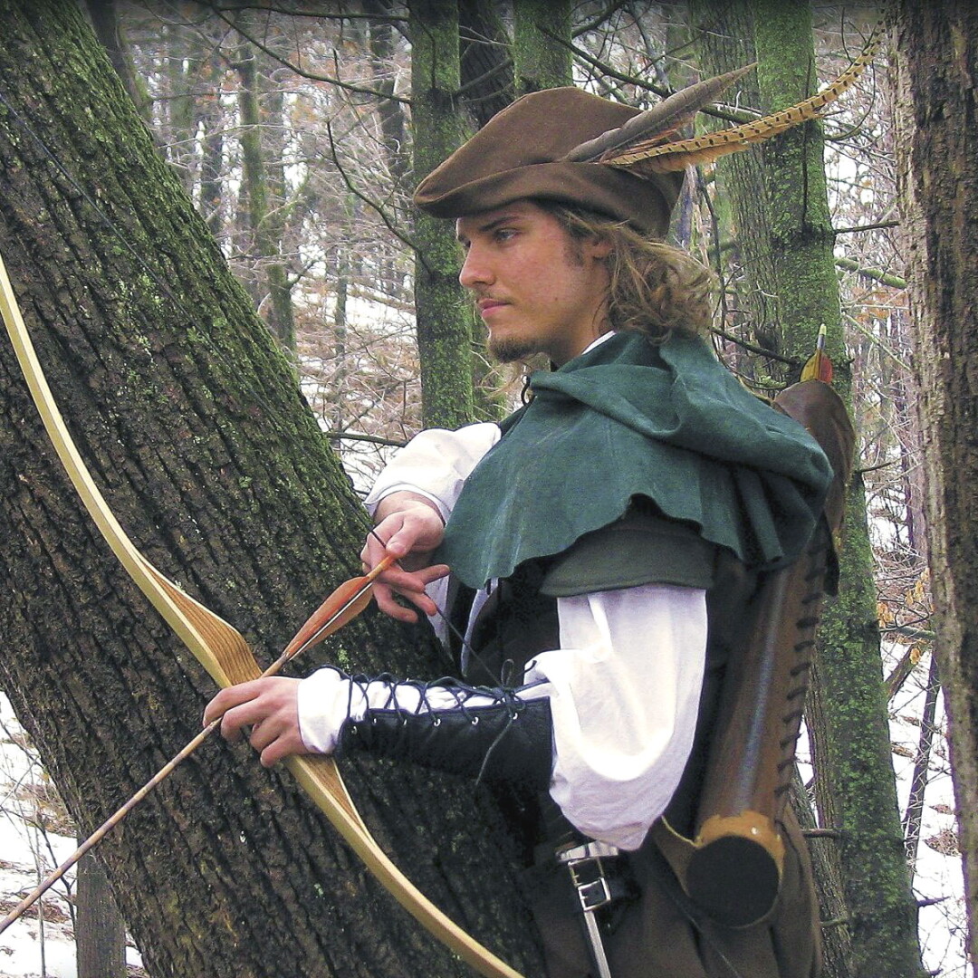 IT’S MORE OF A HAT THAN A HOOD, REALLY. Robyn Hood and the Grey-Cloaked Stranger is the latest swashbuckling tale from Scene and Hurd Productions, which stages locally written, composed, and performed shows.