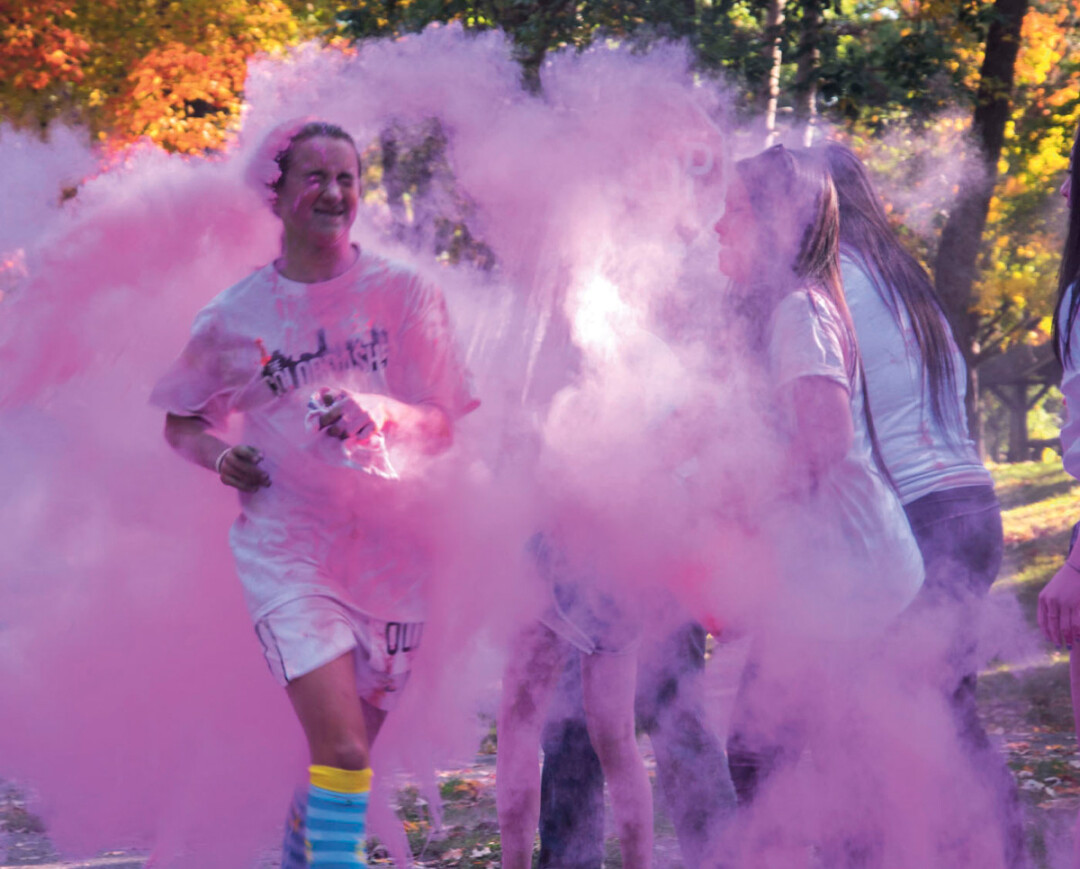 JUST A DASH OF COLOR. A City of Eau Claire ordinance change means it will be easier to get permits for special events on city property, such as the Color Dash in Carson Park last year. 
