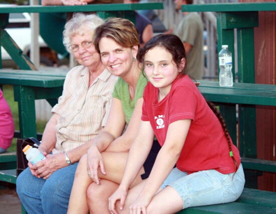 THREE GENERATIONS. This 2010 family photo shows, from left to right, Carol “Sue” Burch – also known as “Mrs. B”; her daughter, Mary Burch; and her granddaughter, Jessie Burch. Mary and Jessie, her niece, collaborated on the new book Too Fast For Conditions, an homage to “Mrs. B.”