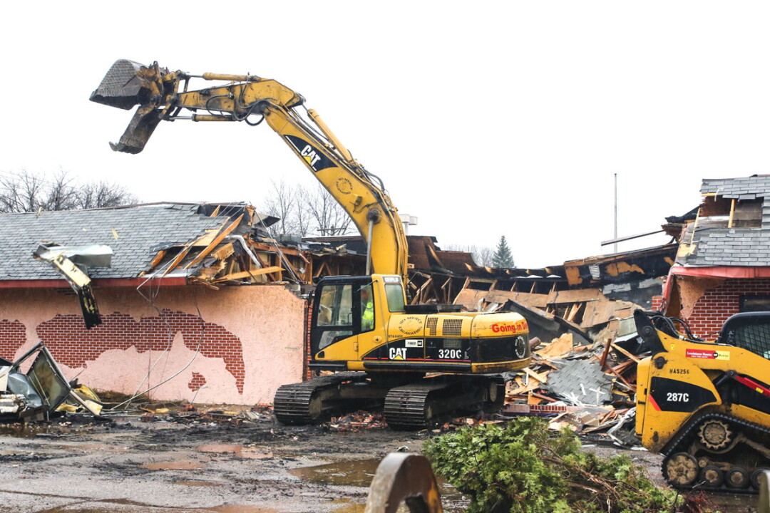 TEARING INTO IT. The former El Patio Restaurant in the 300 block of Water Street was demolished late last year.