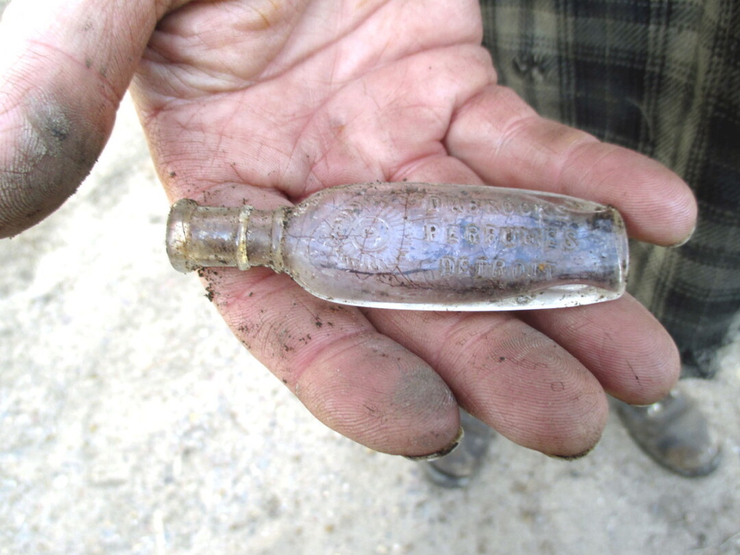 A perfume bottle unearthed at an Eau Claire dig.