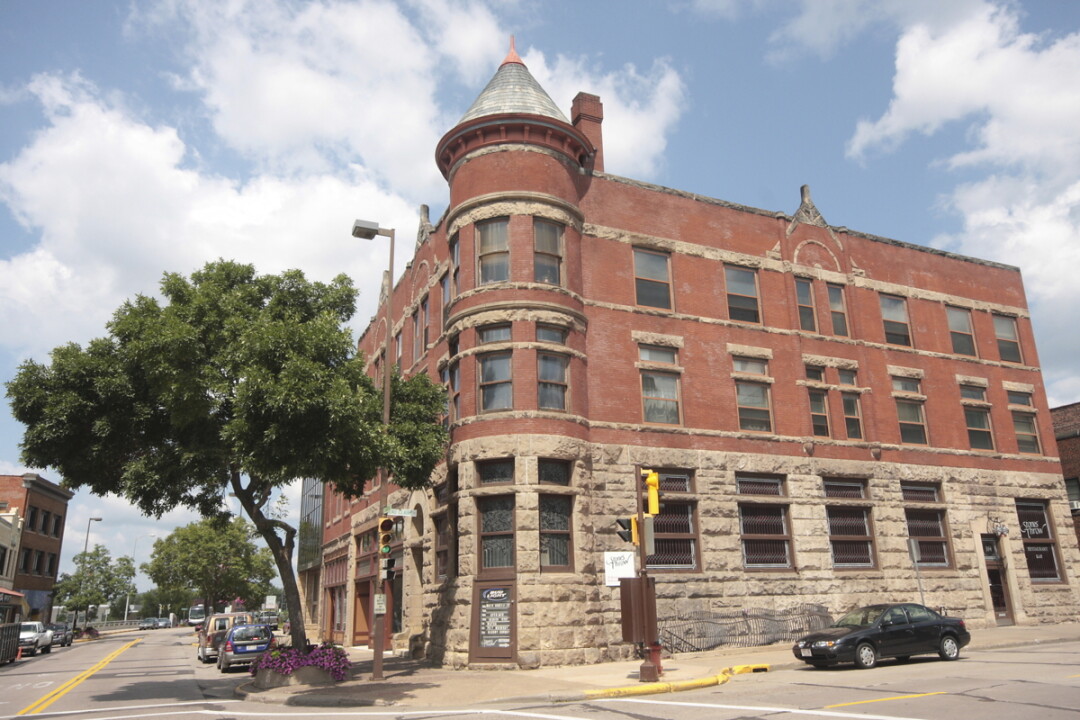 ROMANESQUE REVIVAL, ANYONE? The Cameron-Drummond-Slagsvold Building – or, as you probably call it, the Stones Throw – at the corner of South Barstow and Eau Claire streets is one of scores of designated historic properties around Eau Claire featured in the latest edition of the city’s landmarks guide.