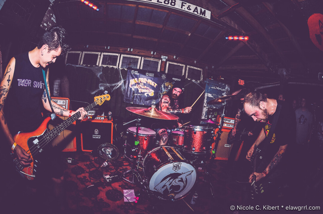 OUT OF THE BASEMENT. Basement shows are punk band Arms Aloft’s bread and butter, but their new record is launching them into huge rock clubs around the country. Photo: Nicole Kilbert