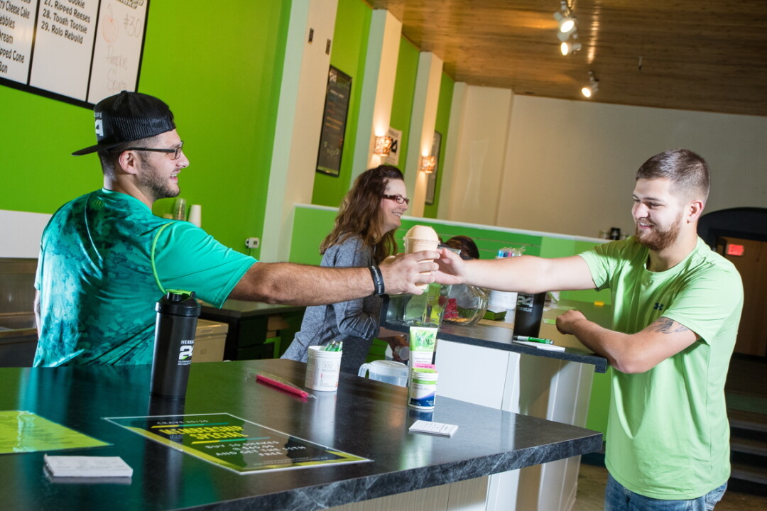 SMOOTH. Dakota Yarrington (left) and Virginia Bagan opened Crave 80/20 on Barstow St. in Eau Claire in October.